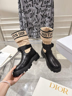CD Short Stocking Riding Boots Nude Black Cowhide 565792