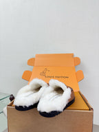 LV Lamb Wool Slippper Dark Brown Suede 566890