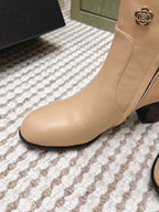 Chanel Riding Boots  Brown Lambskin 567793
