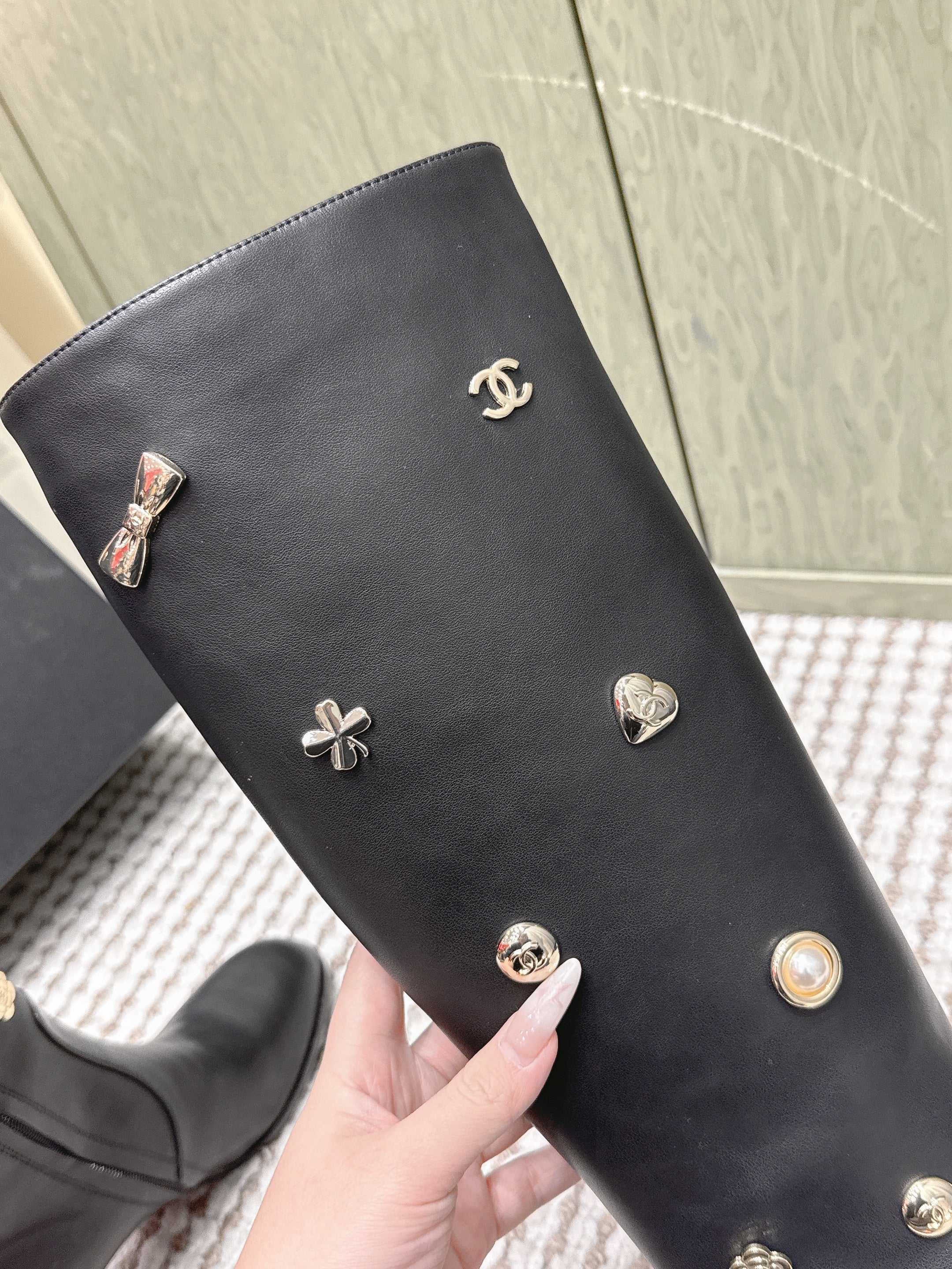 Chanel Riding Boots  Black Lambskin 567792