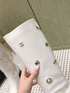 Chanel Riding Boots  White Lambskin 567791
