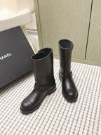 Chanel   Chelsea Boots Black Calfskin 567774