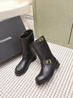 Chanel   Chelsea Boots Black Calfskin 567774