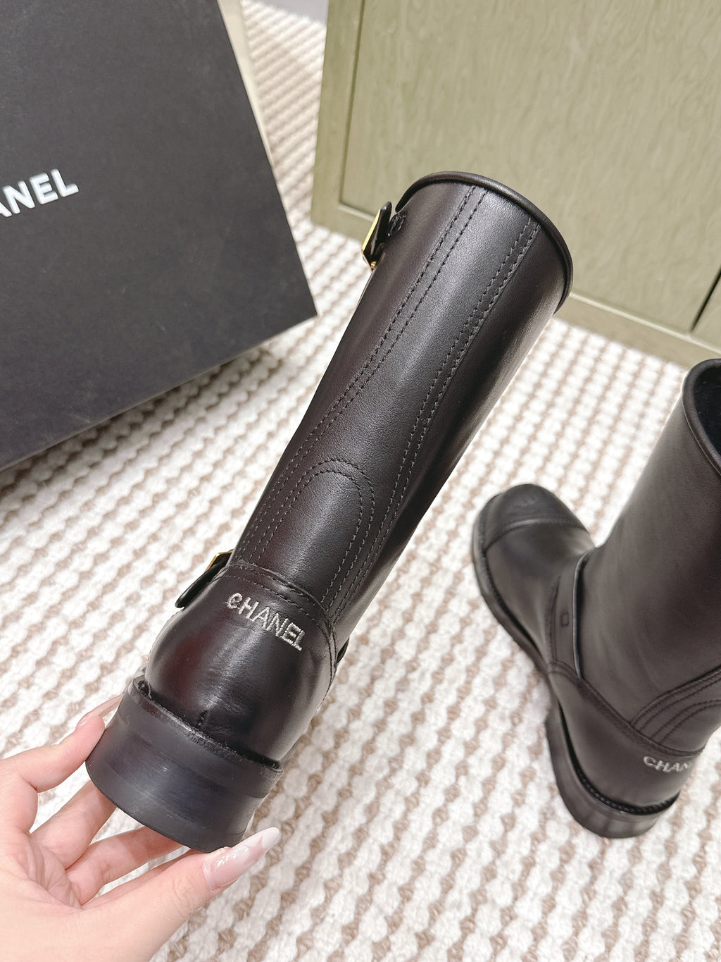 Chanel   Chelsea Boots Black Calfskin 567774