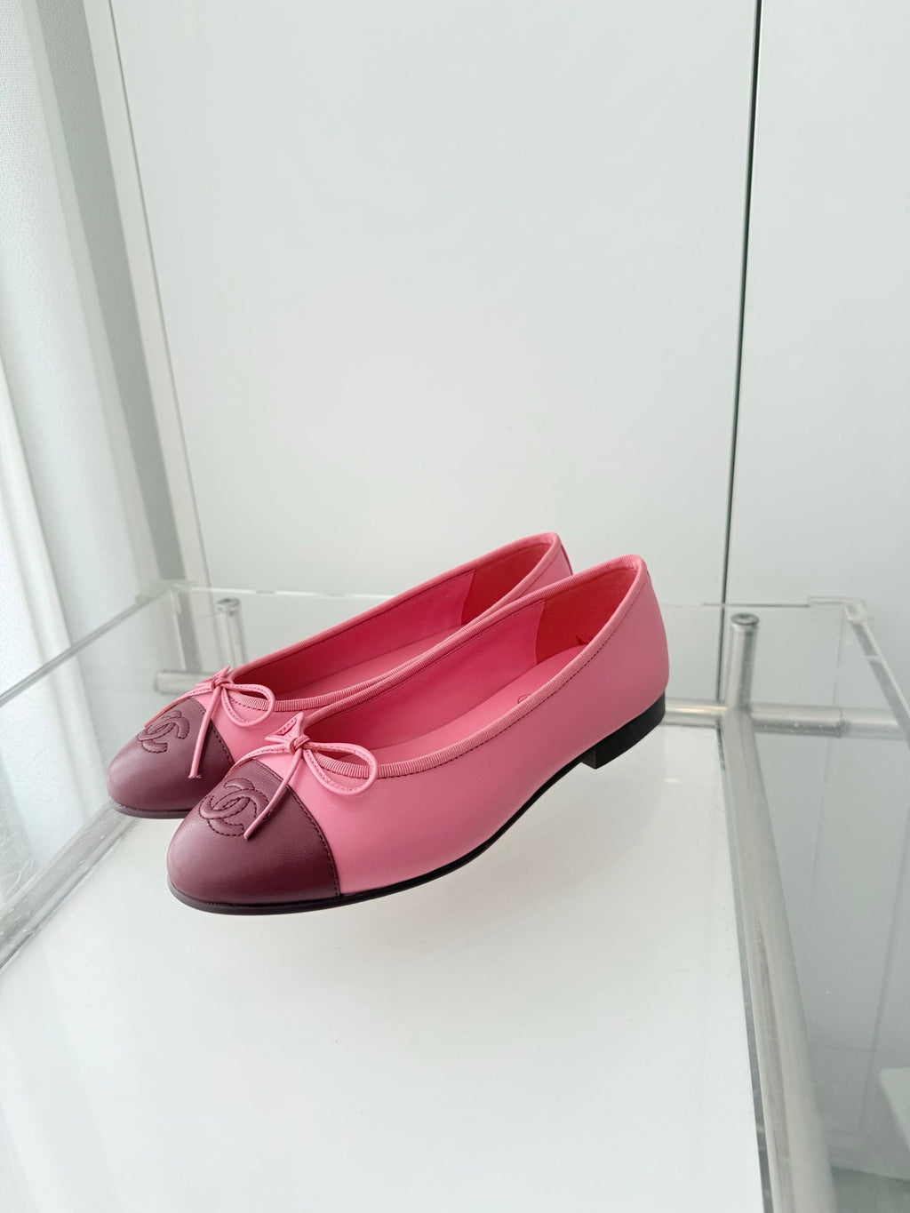 ballet flats pink mix burgundy  lambskin 566821