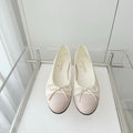 ballet flats white mix pink lambskin 566820