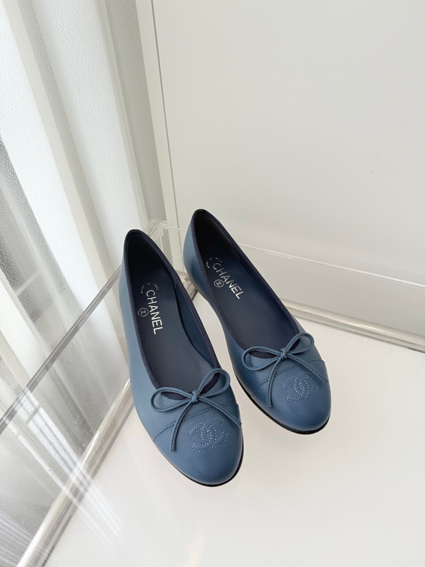ballet flats blue lambskin 566816