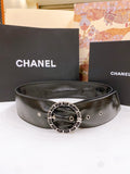 CC Silver Chain Buckle 40mm Black Lambskin 196576