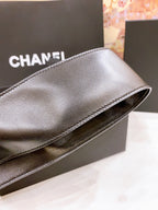 CC Silver Chain Buckle 40mm Black Lambskin 196576