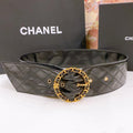 CC Gold Chain Buckle 40mm Black Lambskin 196574