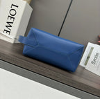 Loewe Puzzle Fold 22cm Handbag in Blue Glossy Calfskin 274150