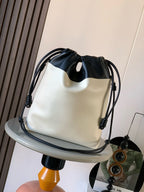 Loewe Flamenco Tote Bag 38 in Black mix White  Lamskin 274216