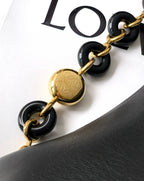 Loewe Ola Handbag Medium 26cm in Black Silver Calfskin  274220