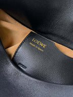 Loewe Ola Handbag Medium 26cm in Black Silver Calfskin  274220