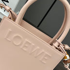 LOE Standard A5 Tote bag in Glossy Pink Calfskin 274267