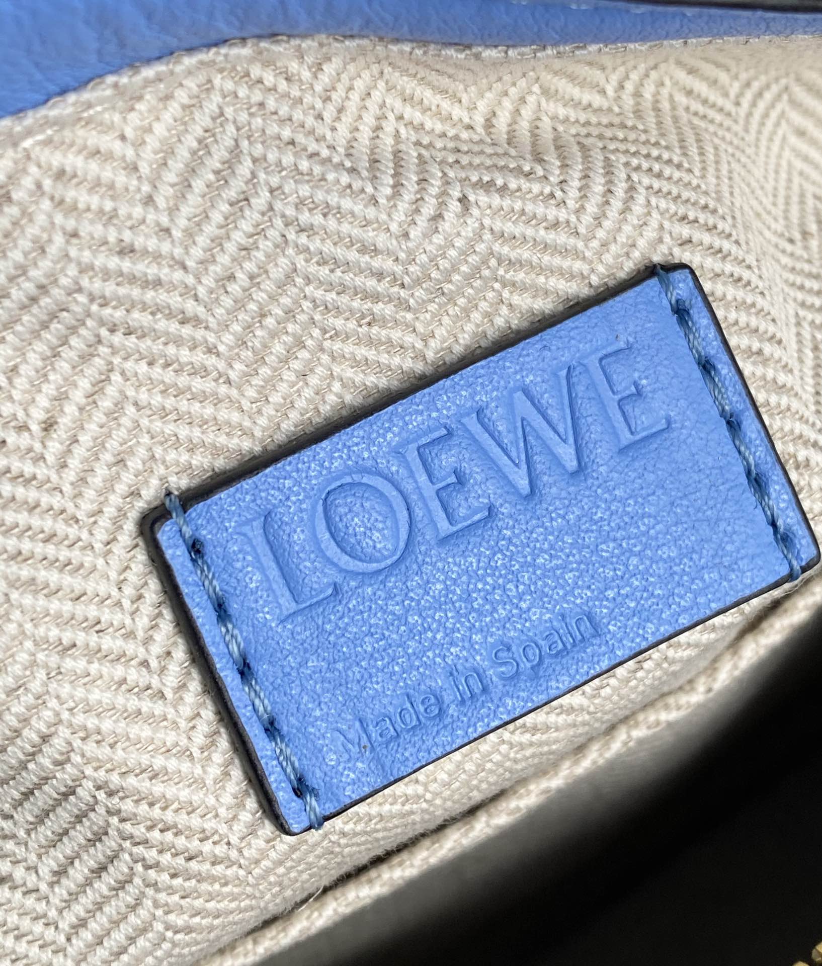 LOE Puzzle Hobo 29cm in Classic Blue Calfskin 274276