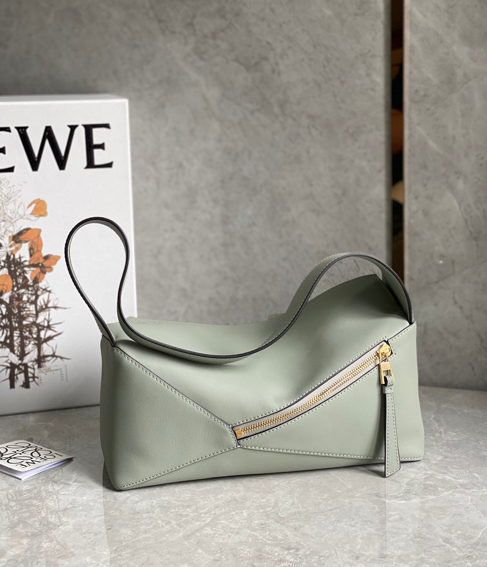LOE Puzzle Hobo 29cm in Classic Mint Green Calfskin 274278
