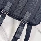 Loewe Flex Canvas Backpack 41 in Black mix Brown Suede 274289