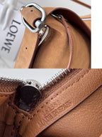 Loewe Loop Medium 39cm in Brown Suede Cowhide 274230