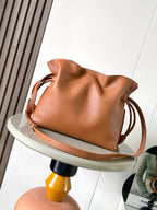 Loewe Flamenco Clutch Medium 30 Caramel Bright Green Nappa Lambskin