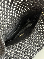 LOE Ola Bag 26 Black in Raffia and Calfskin 274683