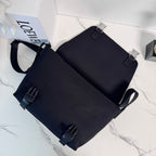 Loewe Medium Flex bag in Black mix Brown Suede/Canvas 274484