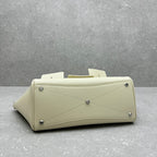 Bel Air Carry All Bag 30 in White Nappa Lambskin Silver Hardware