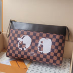LV Doll Collaboration Handbag Brown PVC Fabric with Leather 274750