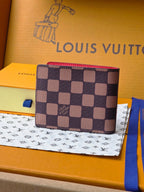LV Collaboration Short Wallet  Brown PVC Fabric with Leather 274752