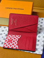 LV Collaboration Pocket Wallet Card Holder Brown PVC Fabric with Leather 274754