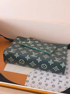 LV Collaboration Suit Clip Dark Green Monogram Canvas Calfskin 274800