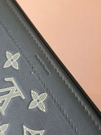 LV Collaboration Suit Clip Dark Green Monogram Canvas Calfskin 274800