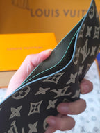 LV Multiple 11.5 Dark Gray Wallet in Montgomery Calfskin 274802