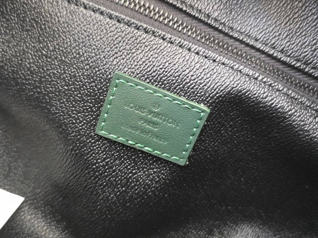 LV Cosmetic Bag 24 Dark Green Monogram Canvas Cowhide 274808