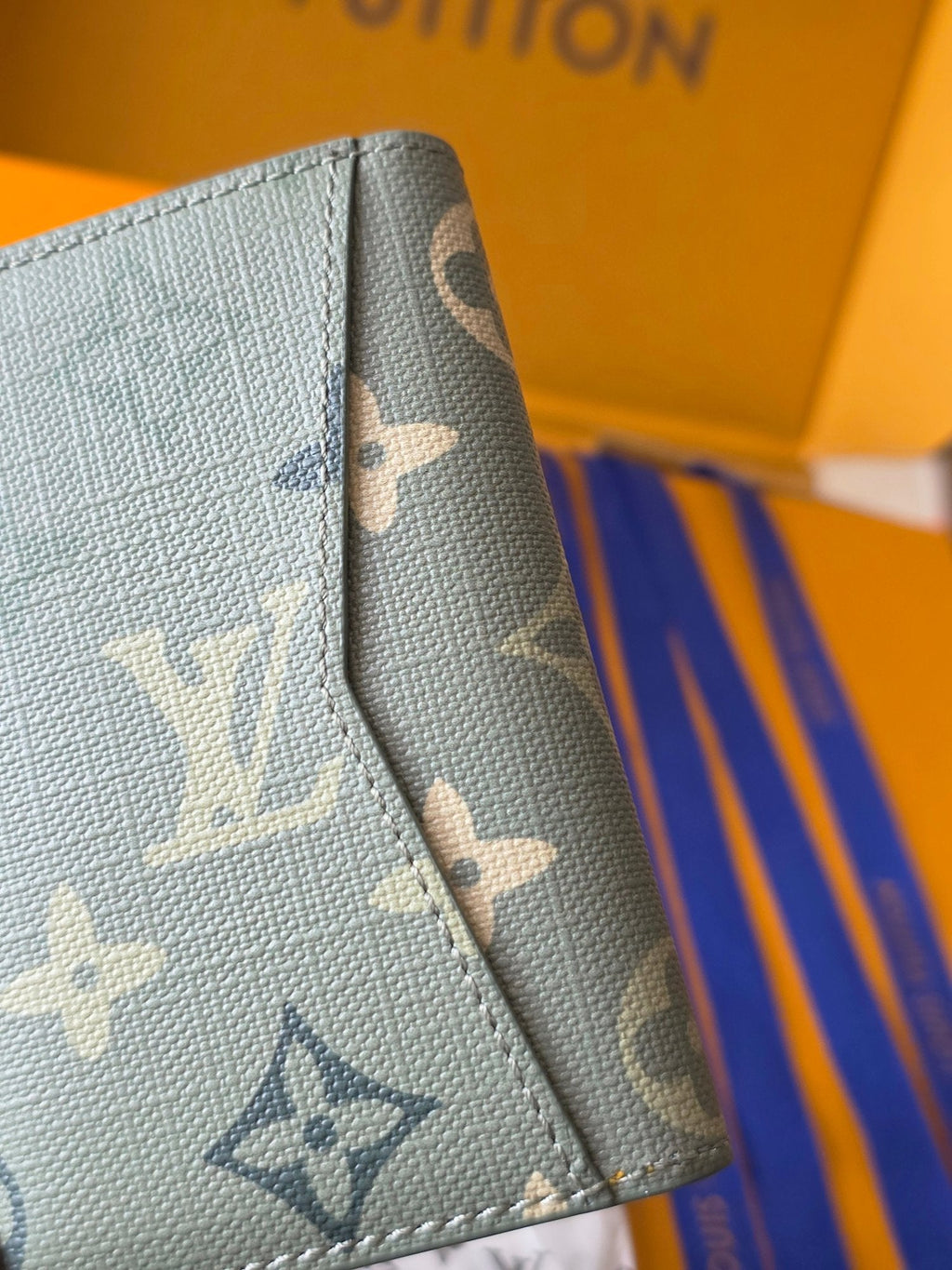 Lv Card Holder 11 Camouflage Green PVC Fabric with Leather 274819
