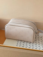 LV Dopp Kit Toilet Pouch Apricot Monogram Canvas 274855