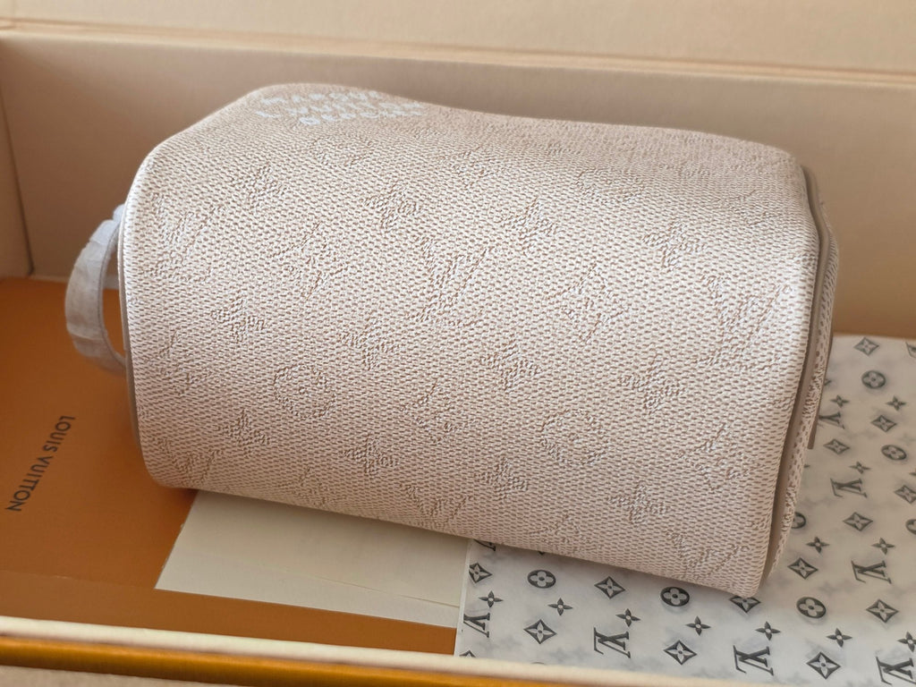 LV Dopp Kit Toilet Pouch Apricot Monogram Canvas 274855