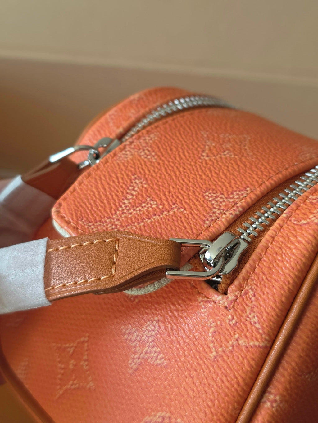 LV Dopp Kit Toilet Pouch Orange Monogram Canvas 274857