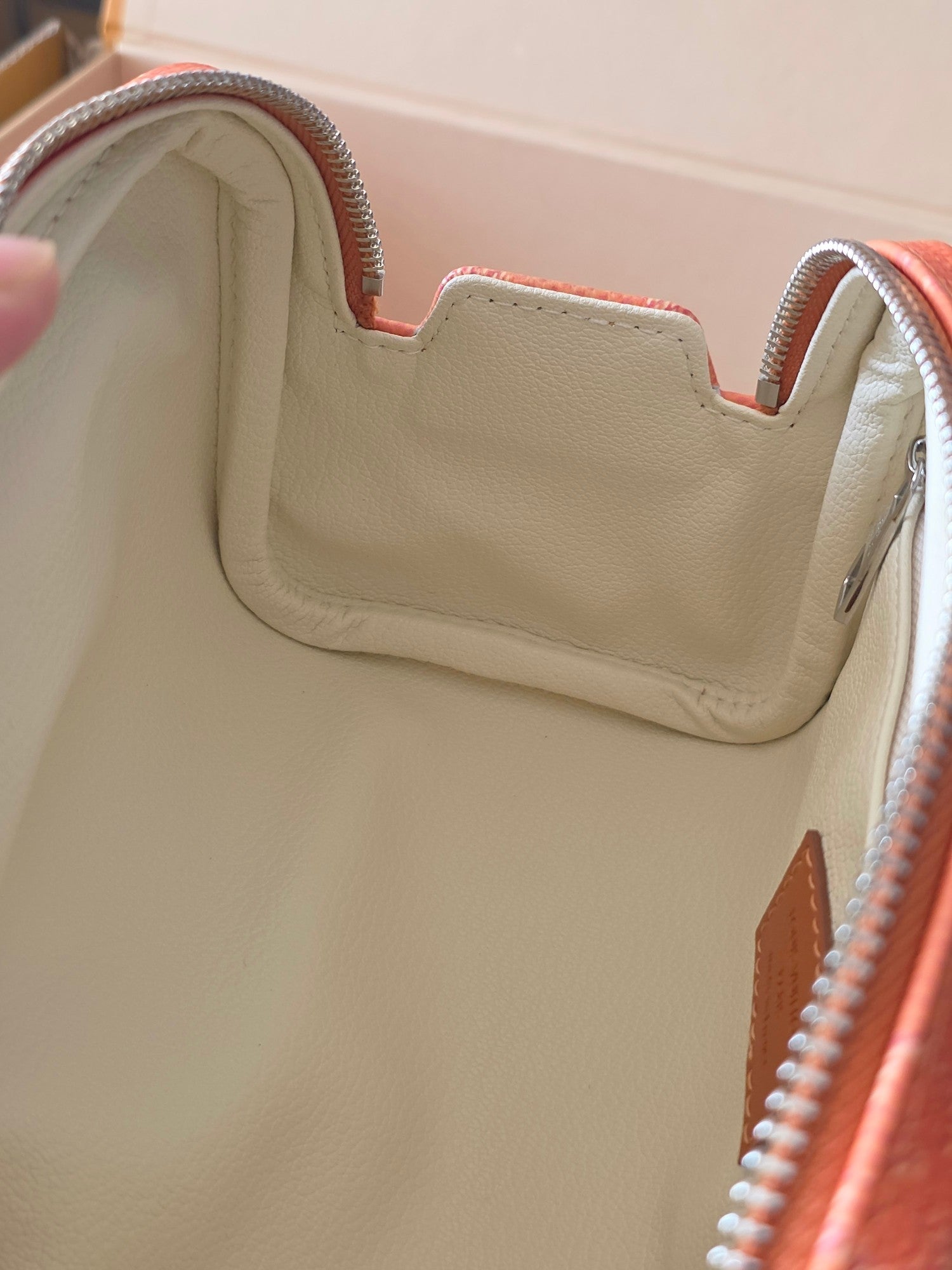 LV Dopp Kit Toilet Pouch Orange Monogram Canvas 274857