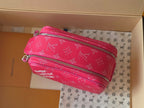 LV Dopp Kit Toilet Pouch Rose Red Monogram Canvas 274858