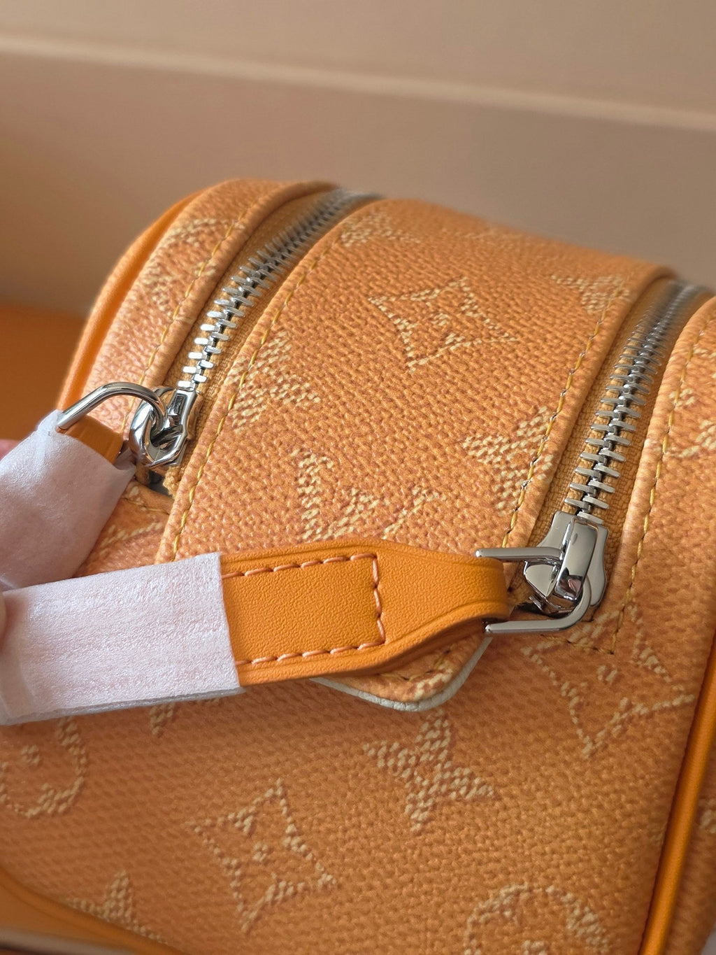 LV Dopp Kit Toilet Pouch Yellow Monogram Canvas 274859