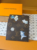 LV Christmas Edition Card Holder Brown Monogram Canvas 274903