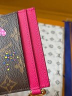 LV Christmas Collection Charms Card Holder Brown Monogram Canvas 274907