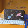 LV Christmas Collection Zippy Zipper Wallet Brown Monogram Canvas 274908