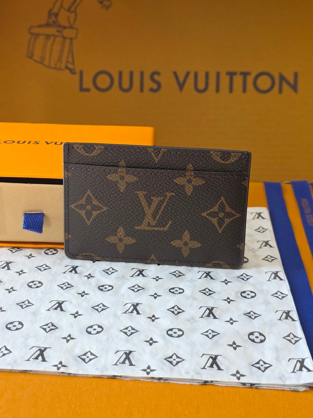 LV Card Holder Cat Business Brown Monogram Canvas 274990