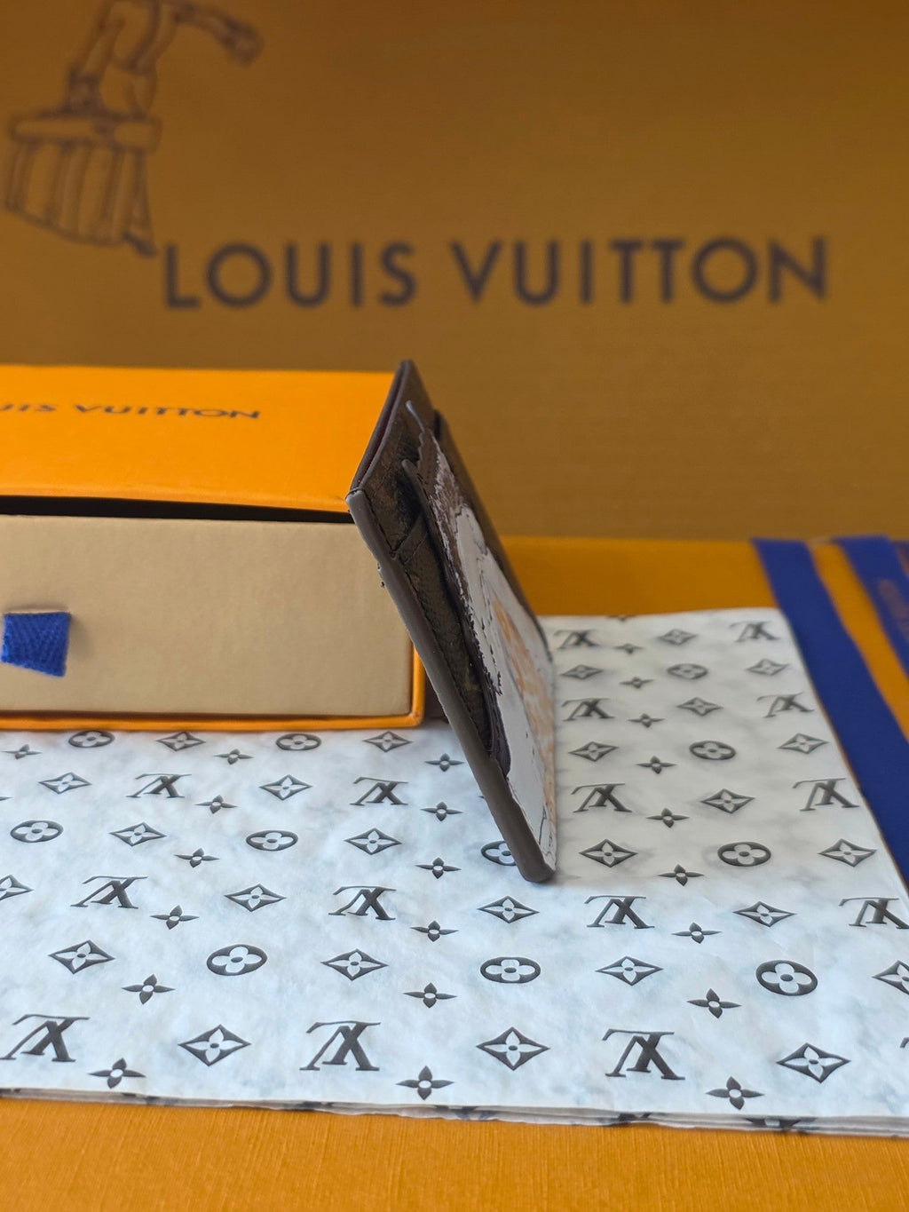 LV Card Holder Cat Business Brown Monogram Canvas 274990
