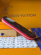 LV Christmas Edition Cat Pencil Case Brown Canvas 274994