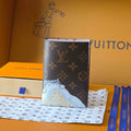 LV  New Cat Passport Holder Brown PVC Monogram Fabric paired with Cowhide 274996