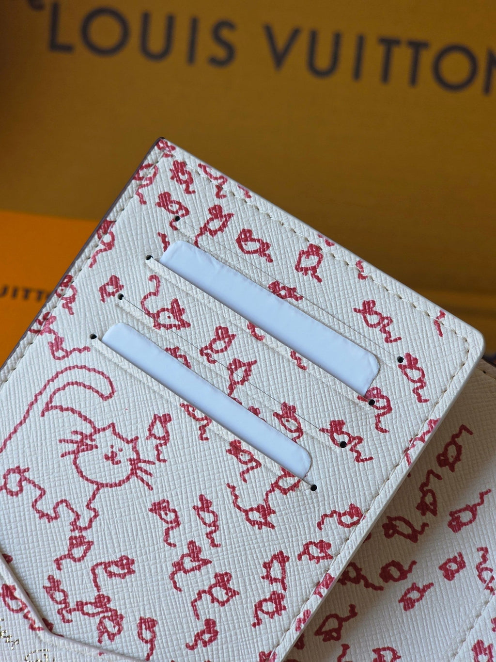 LV  New Cat Passport Holder Brown PVC Monogram Fabric paired with Cowhide 274996
