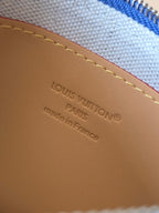 LV Key Pouch S Blue PVC Fabric with Leather 275143